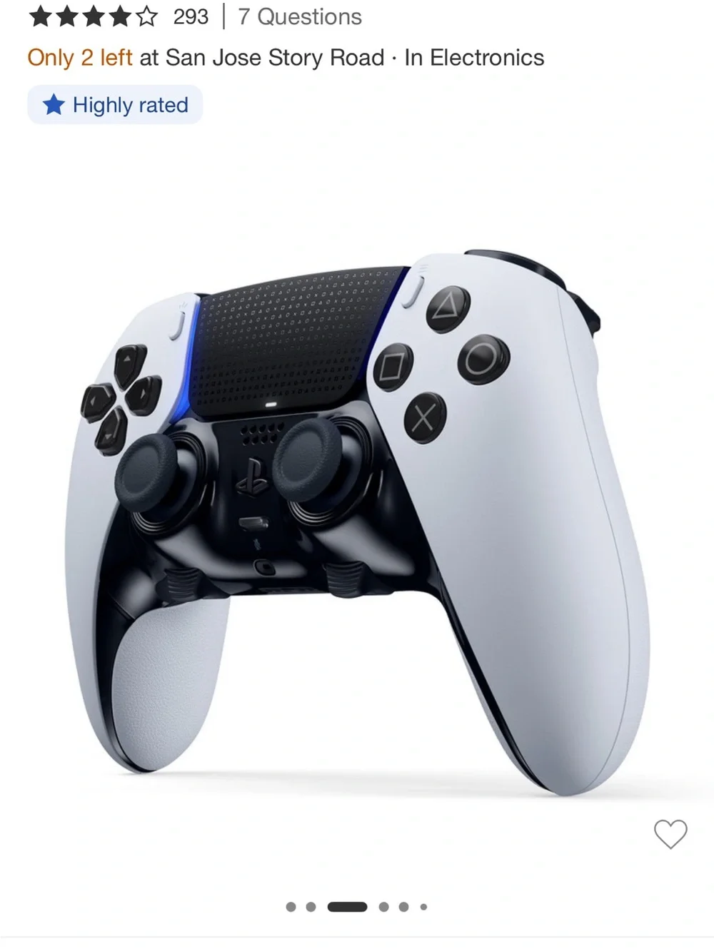 Sony DualSense Edge Wireless Controller - White & Black